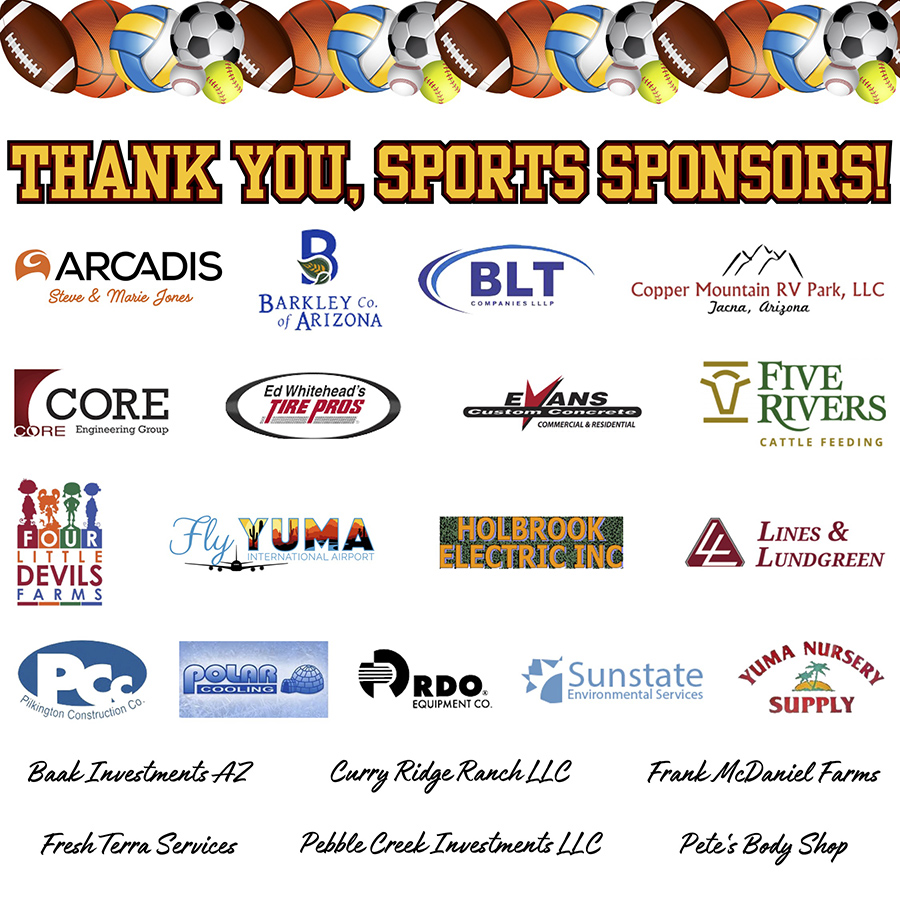 Thank you, sports sponsors!