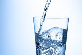 Glass of safe drinking water